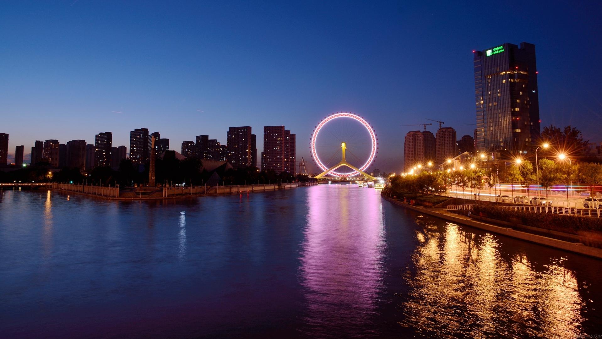 天津绿意盎然的城市风貌